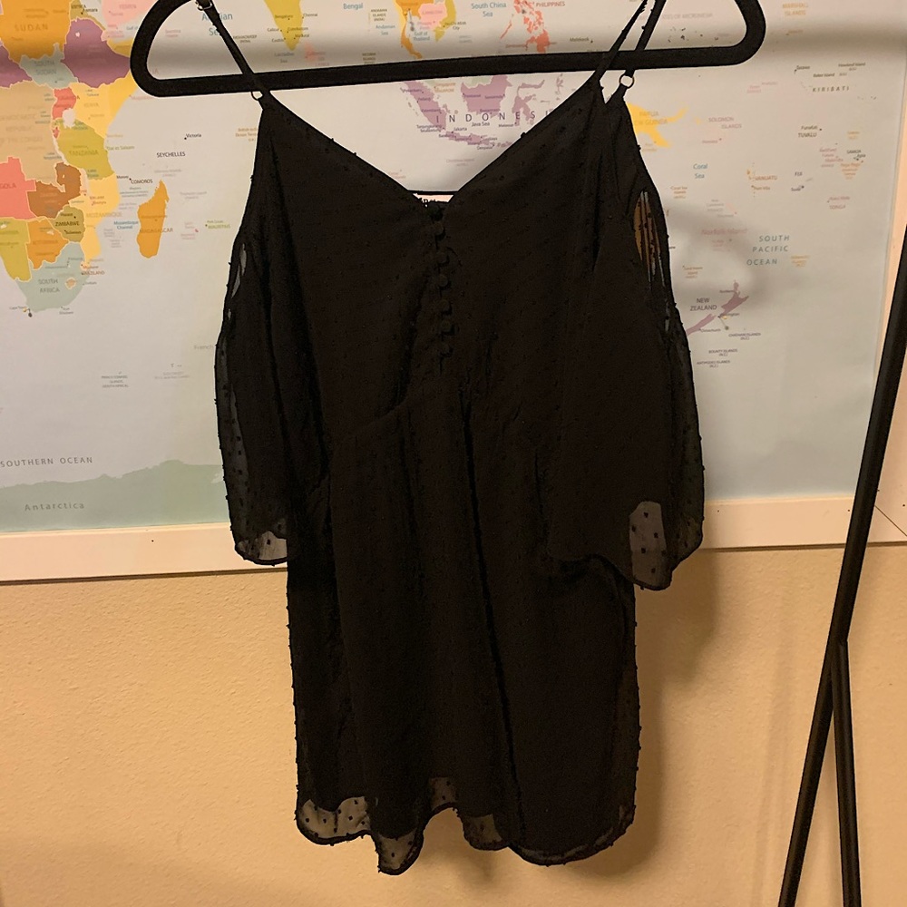 Black off the shoulder tunic
